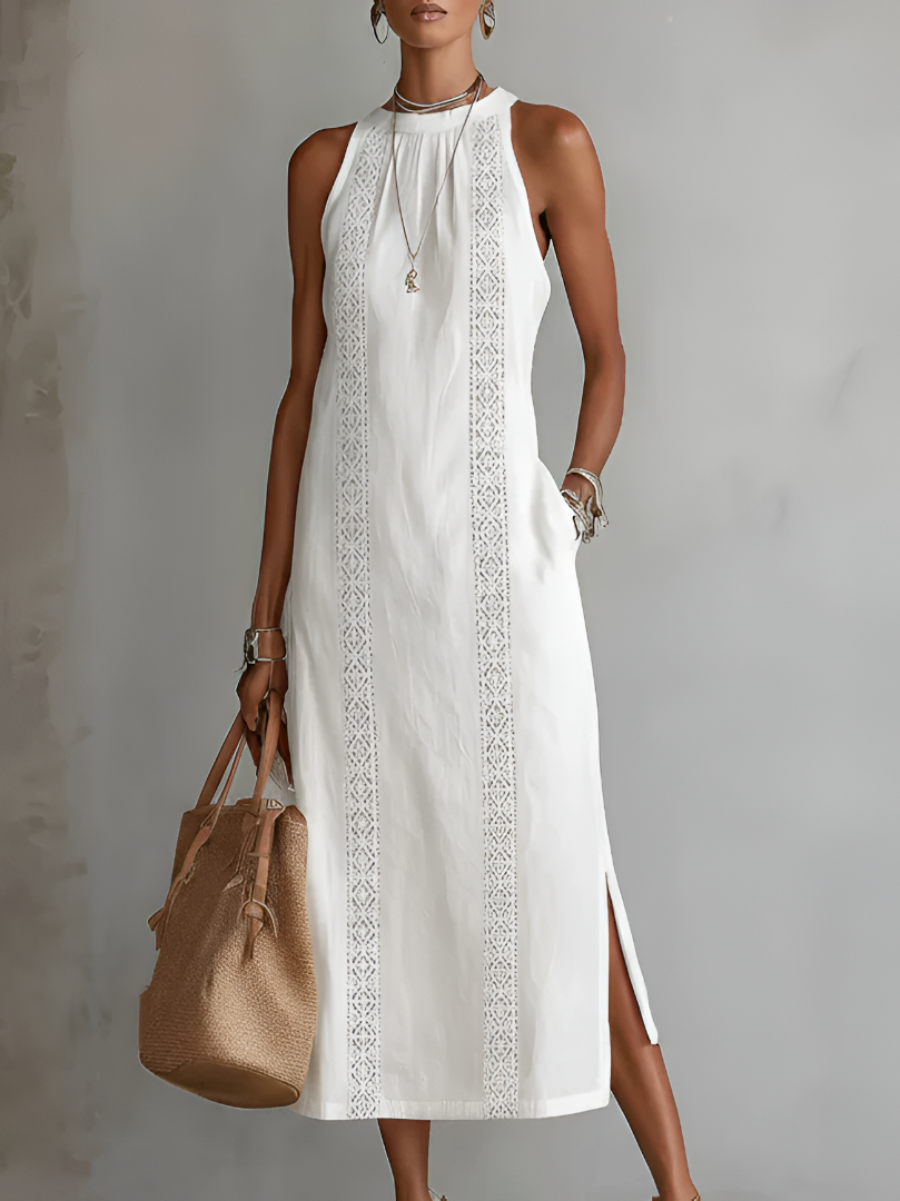 Carina Linen Blend Midi Dress
