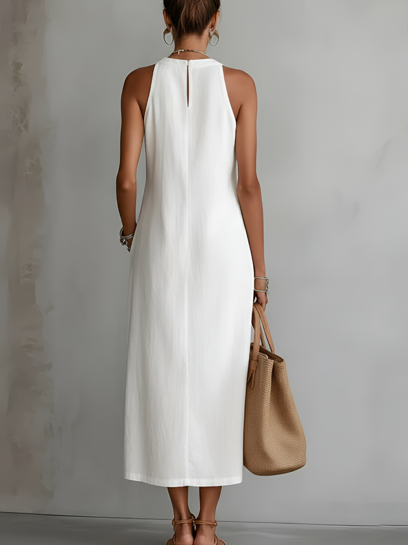 Carina Linen Blend Midi Dress
