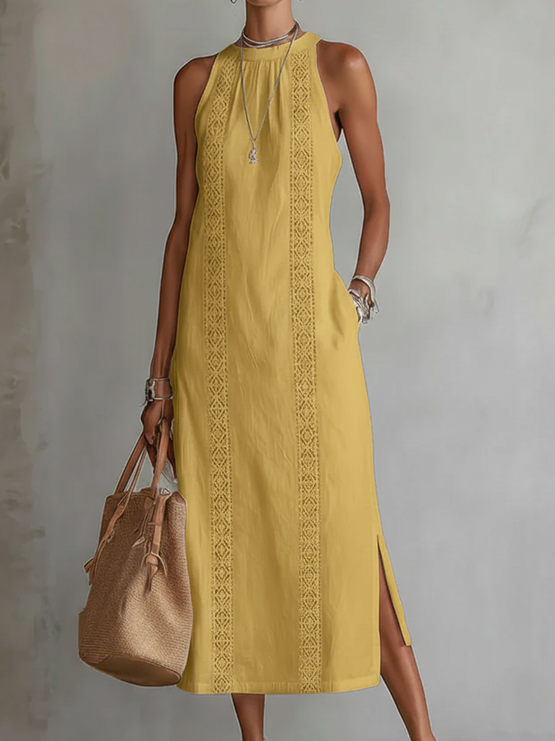 Carina Linen Blend Midi Dress