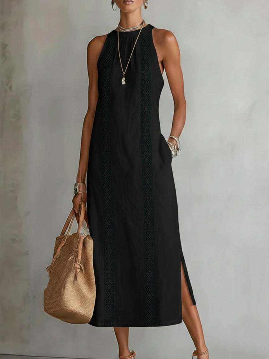 Carina Linen Blend Midi Dress