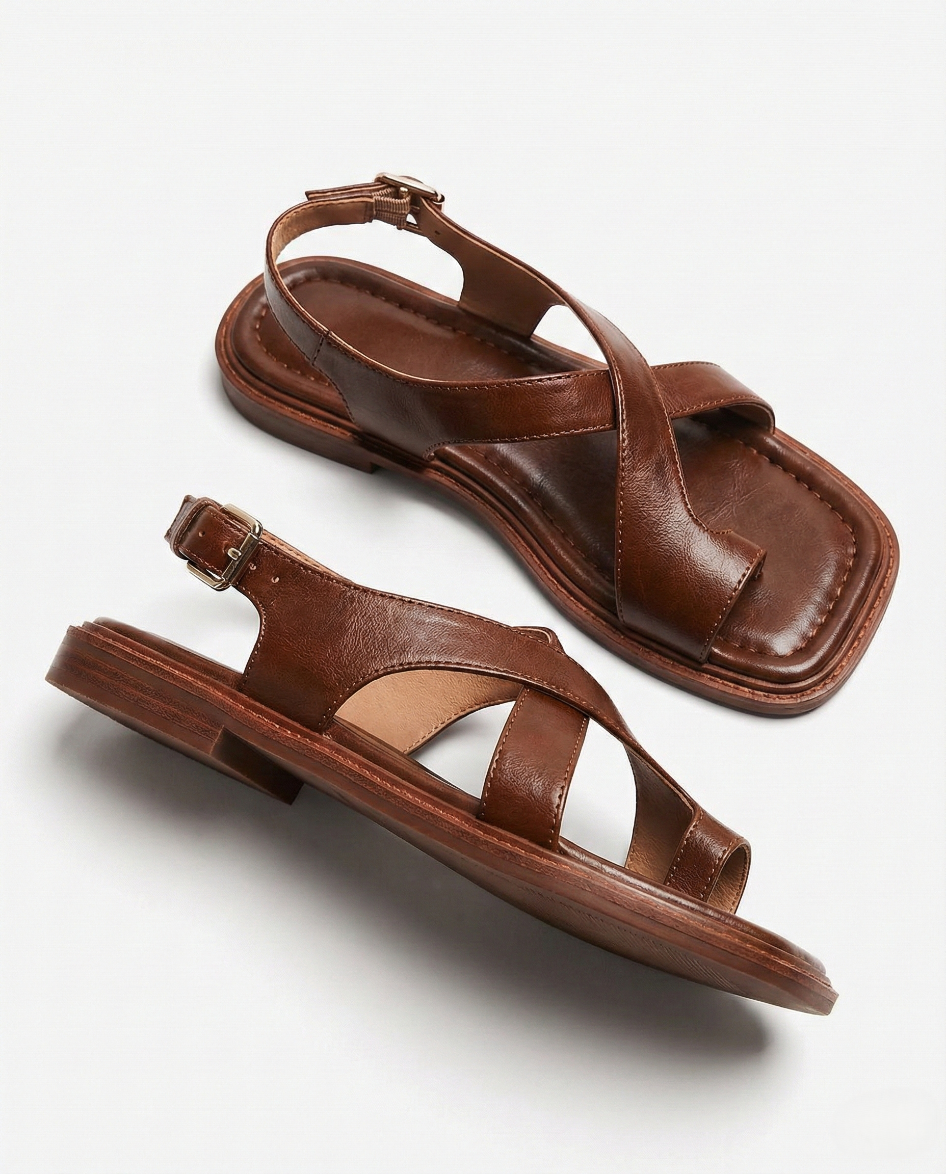 Susan Leather-Look Slingback Sandals