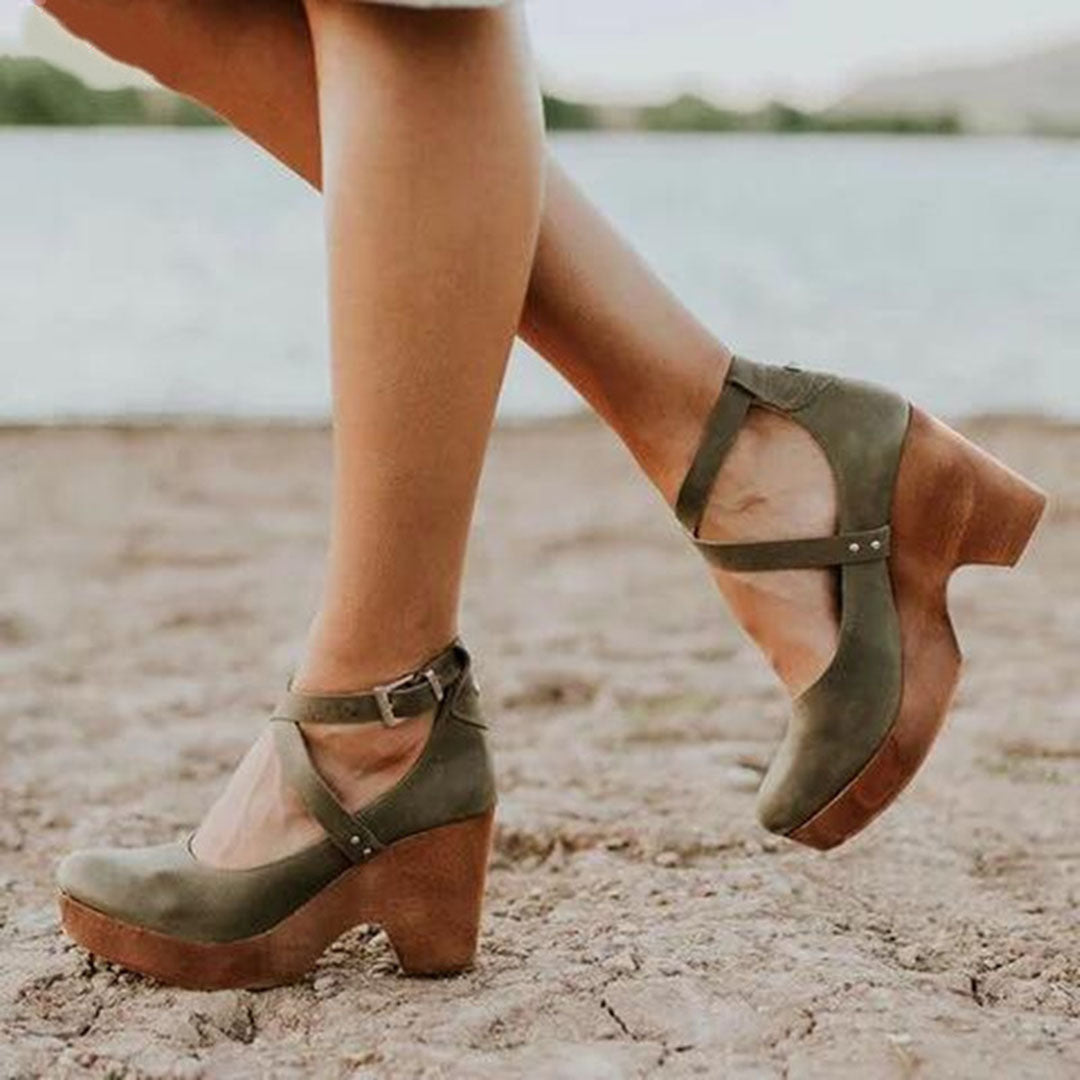 Hollis Platform Mary Jane Heels