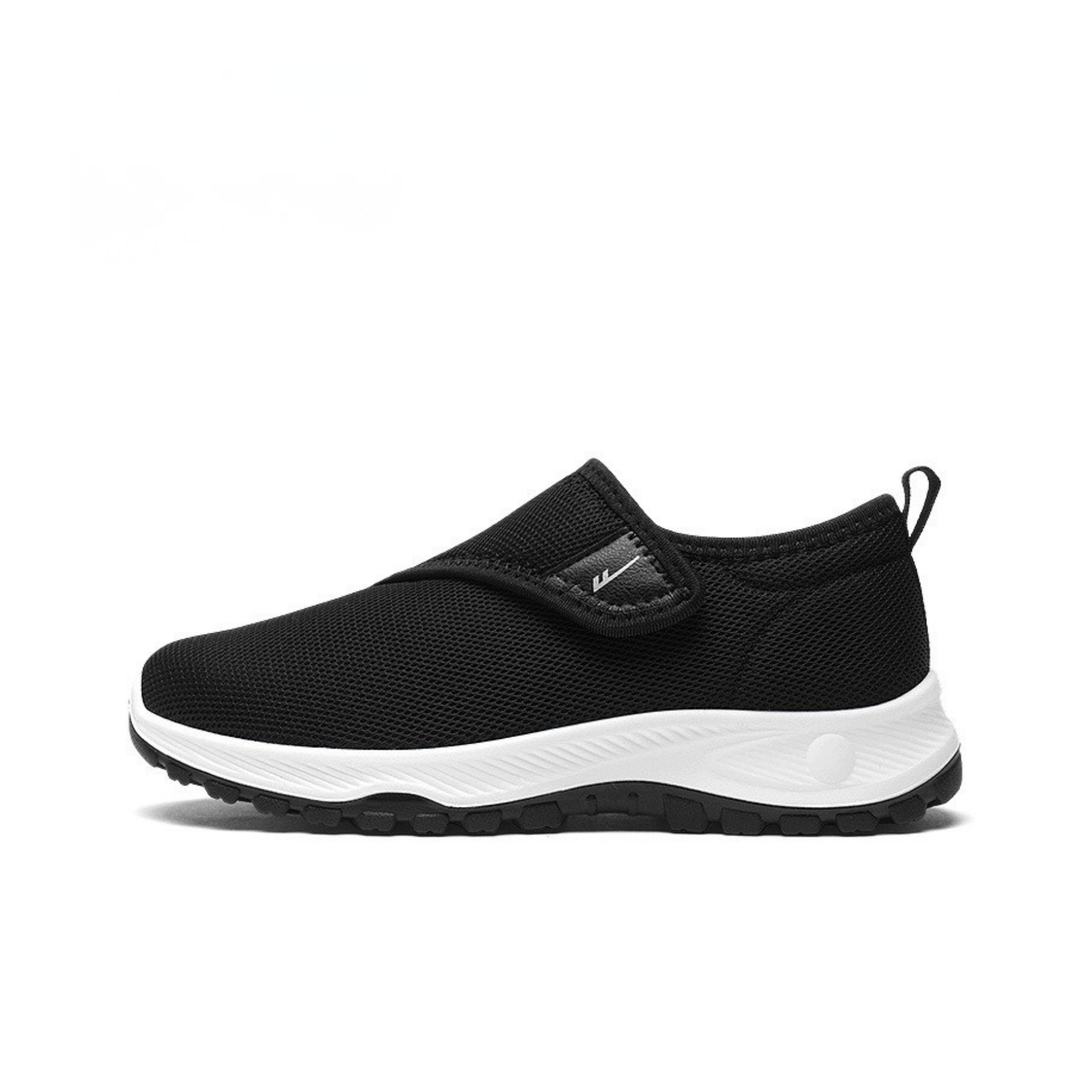 Margo & Main – wide-fit bunion slip-on walking shoes, side view, US women's sizes