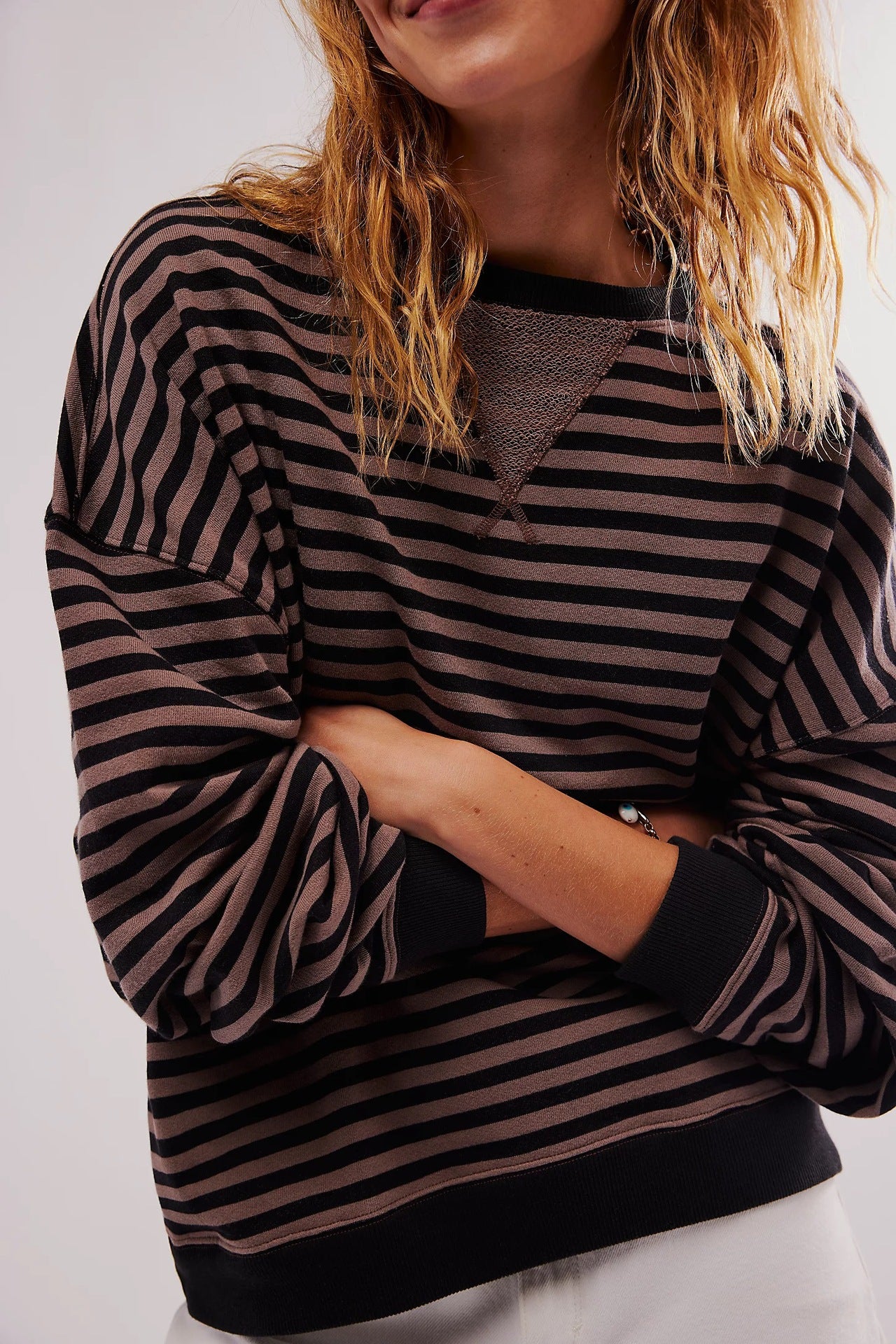 Flore Striped Oversized Crewneck Sweater