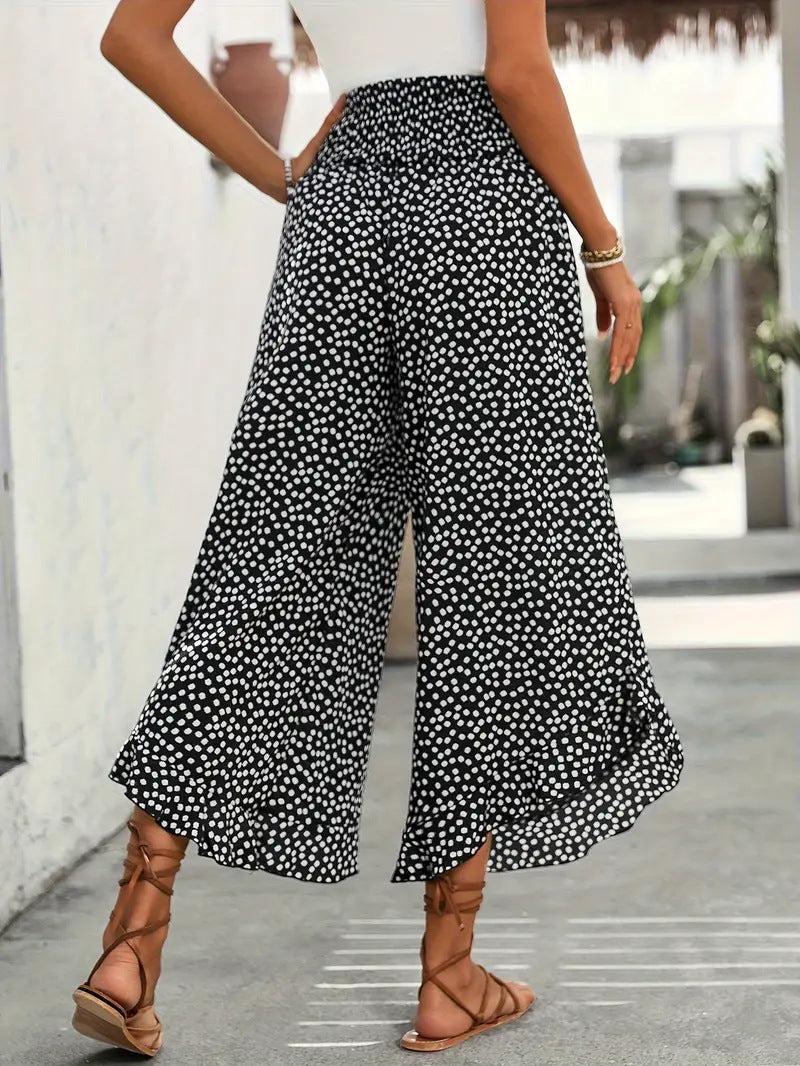 Yvonne Dotted Wide Leg Pants