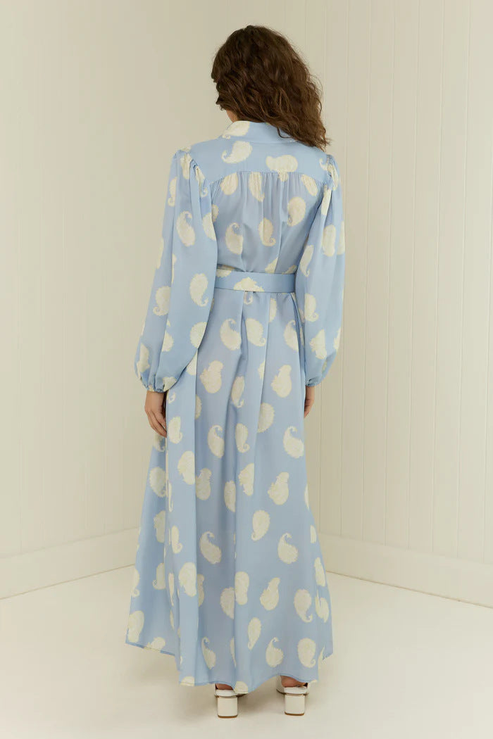 Rhoda Linen Floral Belted Shirt Dress