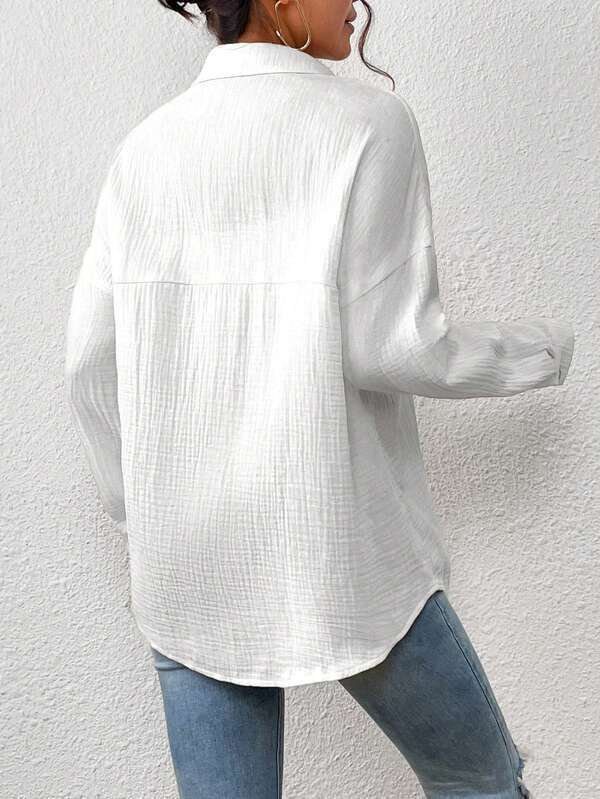 Mireya Lightweight Cotton Gauze Button-Up Shirt