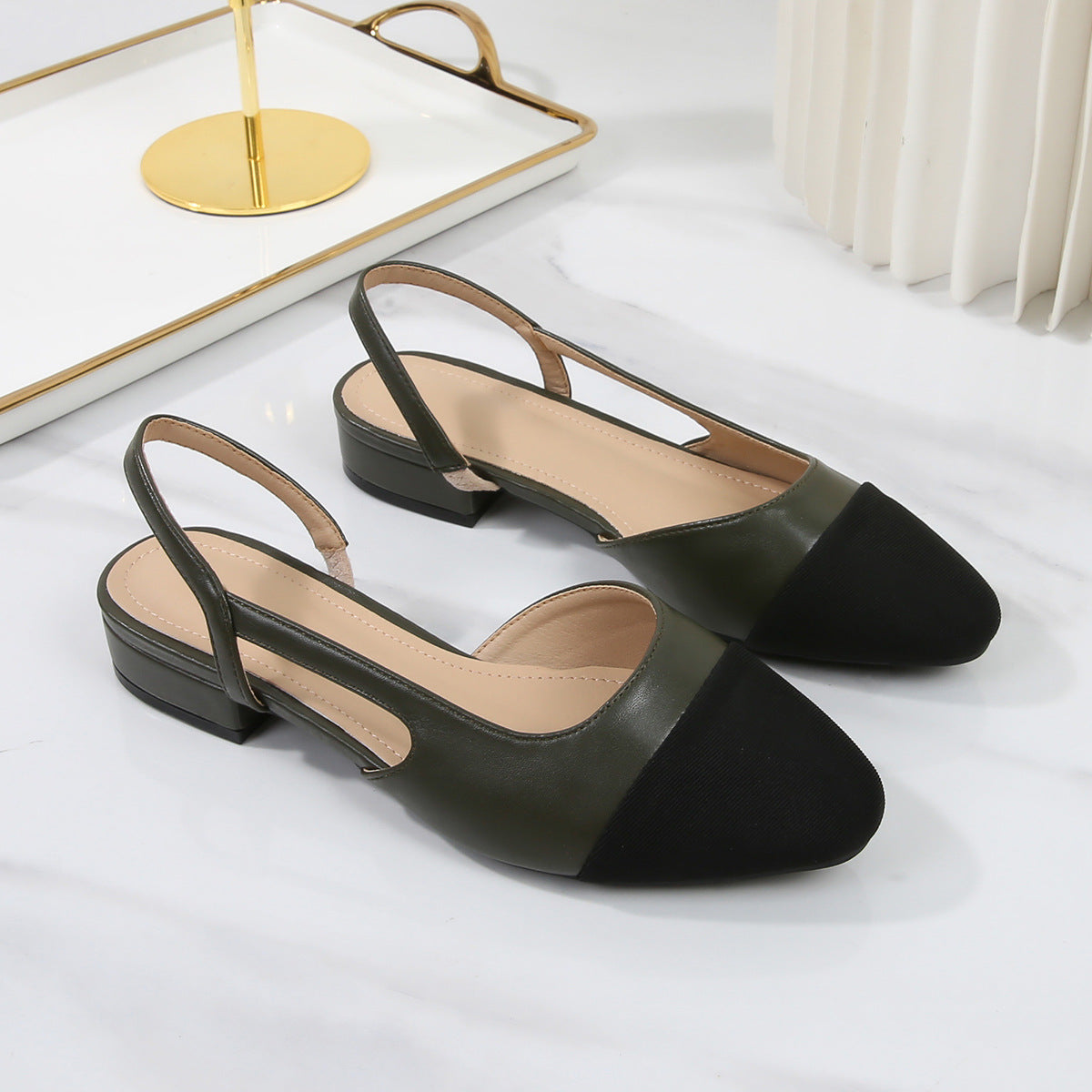 Dorothy Cap-Toe Slingback Heels