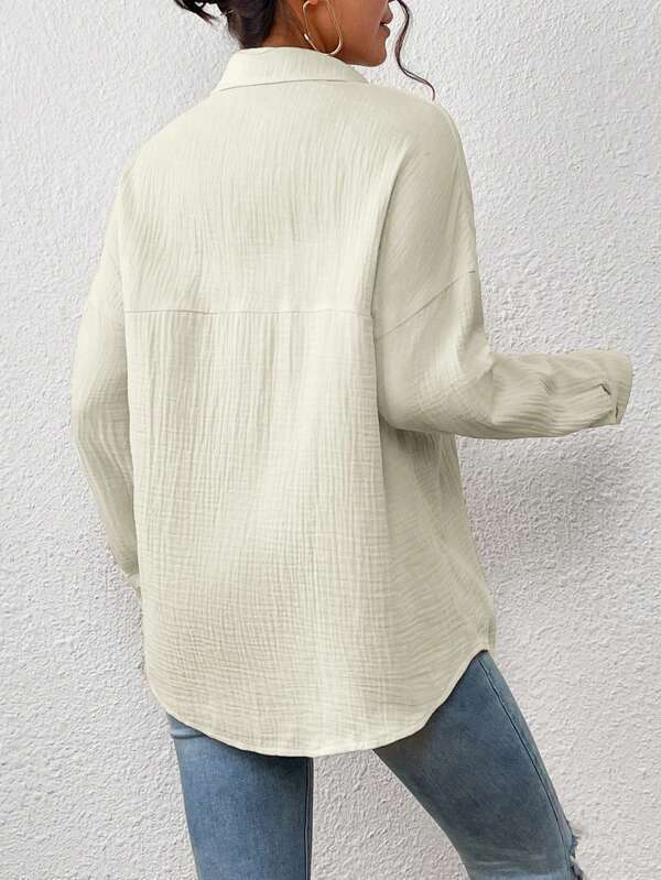 Mireya Lightweight Cotton Gauze Button-Up Shirt