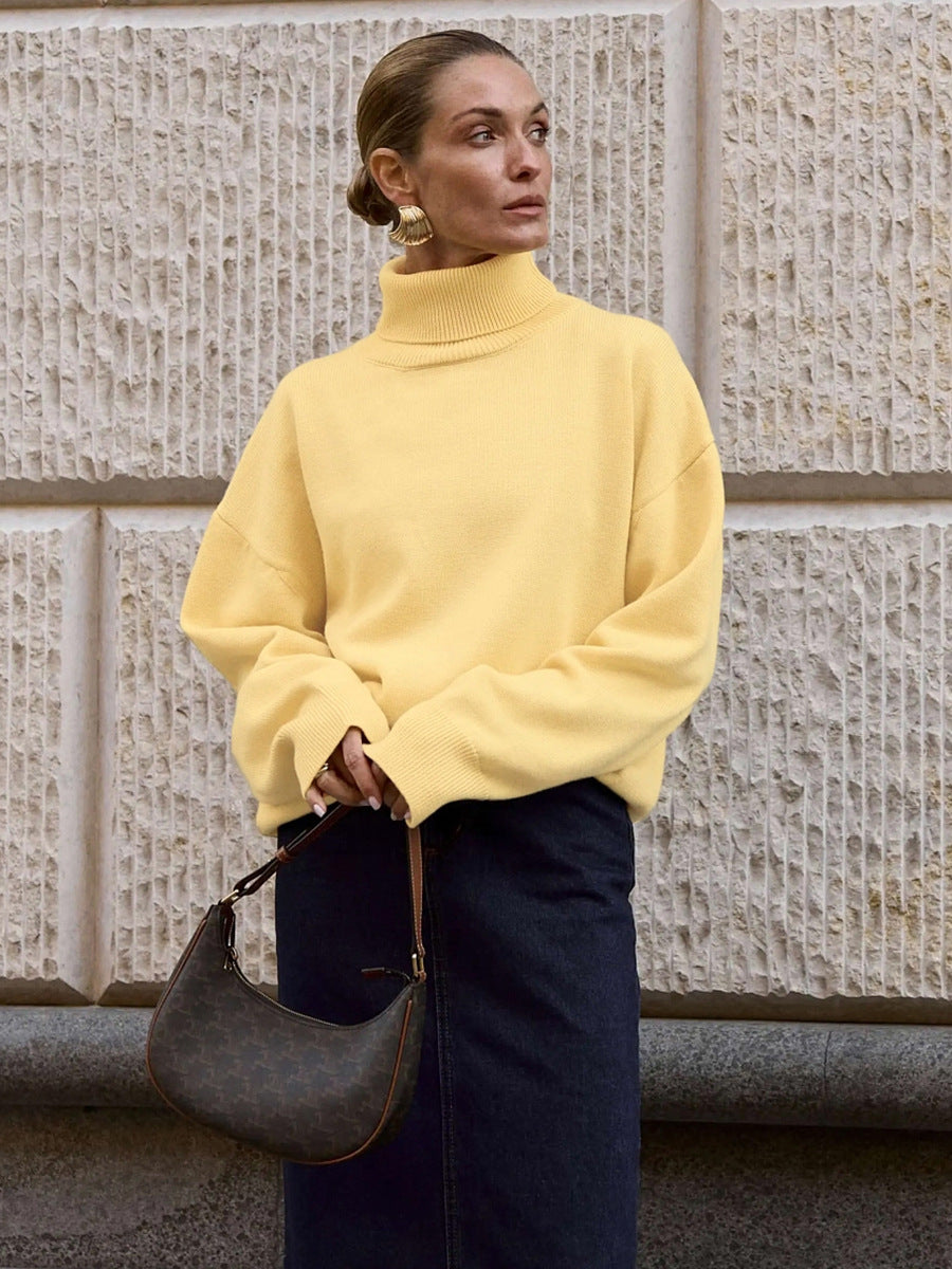 Estrella Oversized Knit Turtleneck Sweater