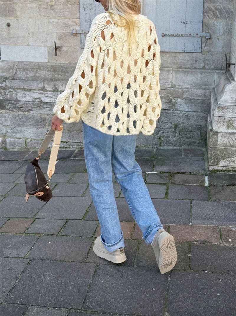 Hannah Open Knit Statement Sweater