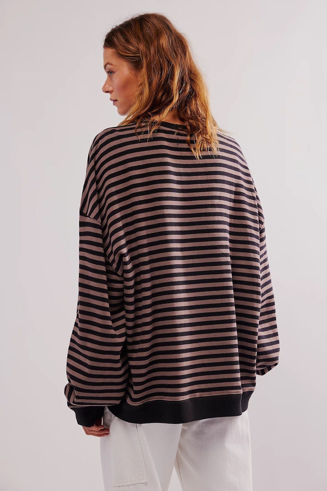 Flore Striped Oversized Crewneck Sweater
