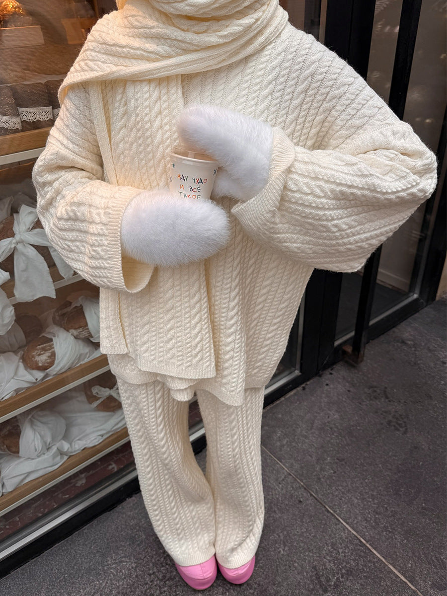 Venetia Cable Knit Sweater and Pants Set