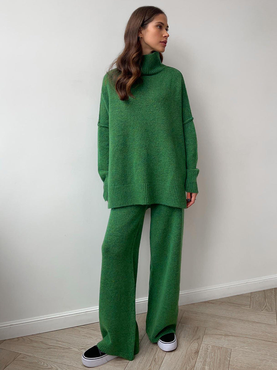 Margo & Main – turtleneck knit sweater & pants set, worn view, US women's sizes