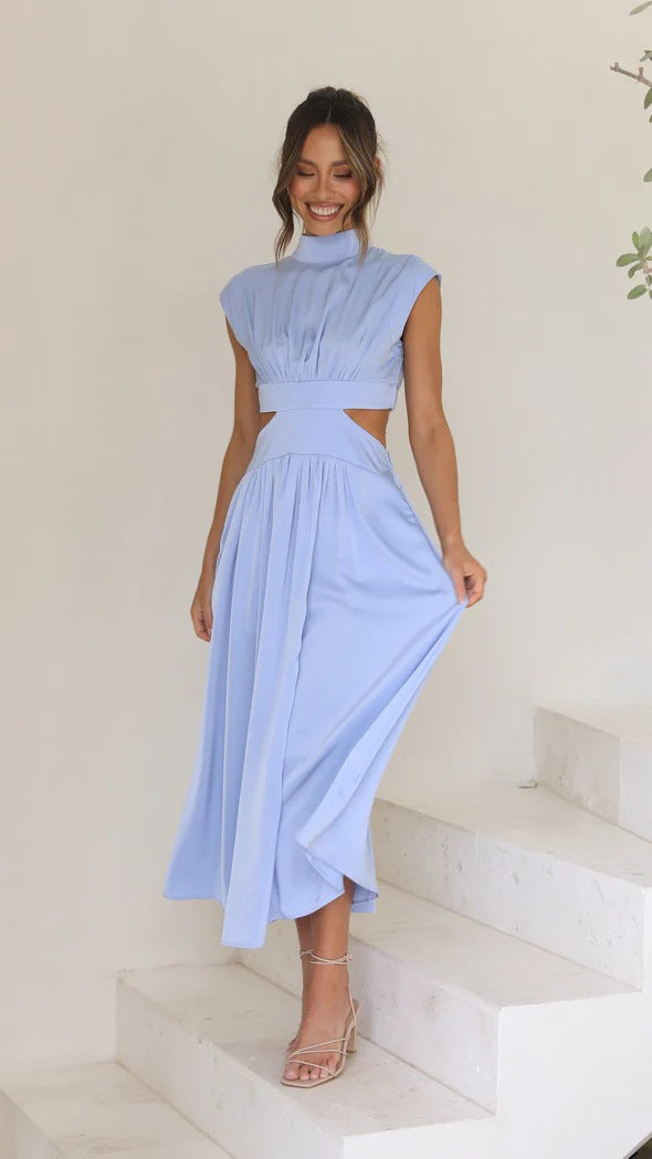 Valeria Elegant Cut-Out Midi Dress