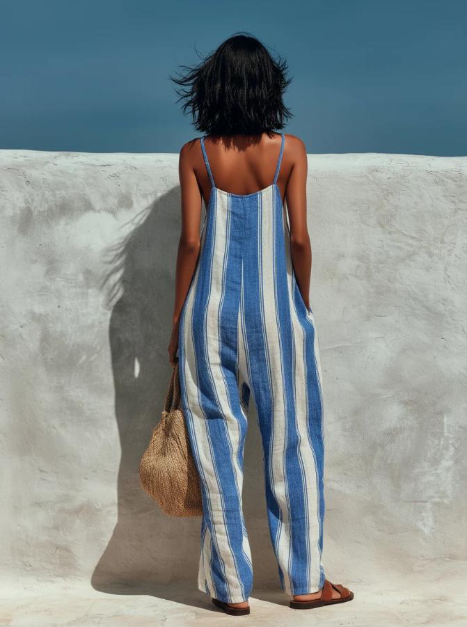 Rochelle Striped Wide Leg Jumpsuit