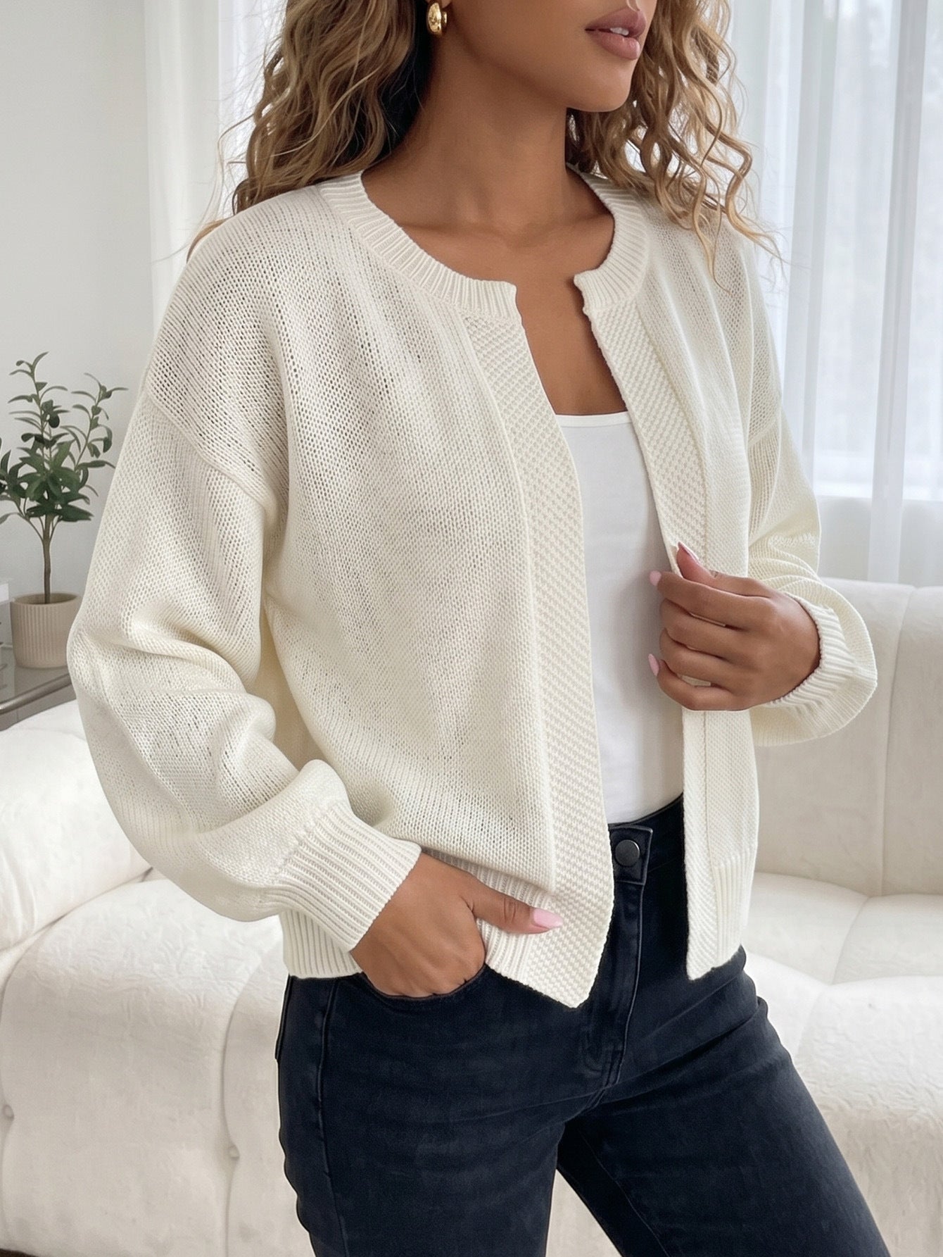 Caelia Open Knit Cardigan