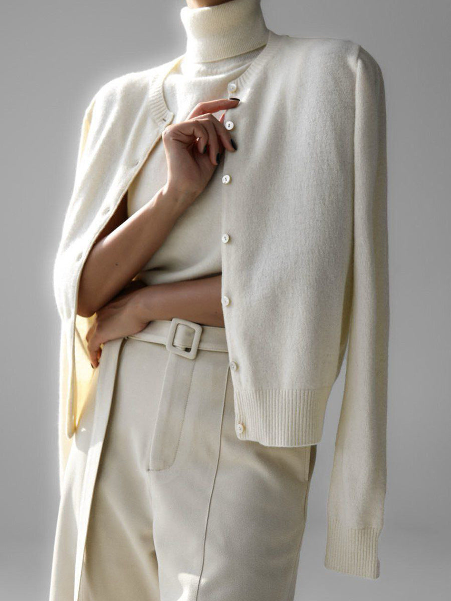 Madelief Mock Neck Knit Sweater Twinset