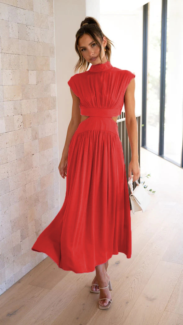 Valeria Elegant Cut-Out Midi Dress