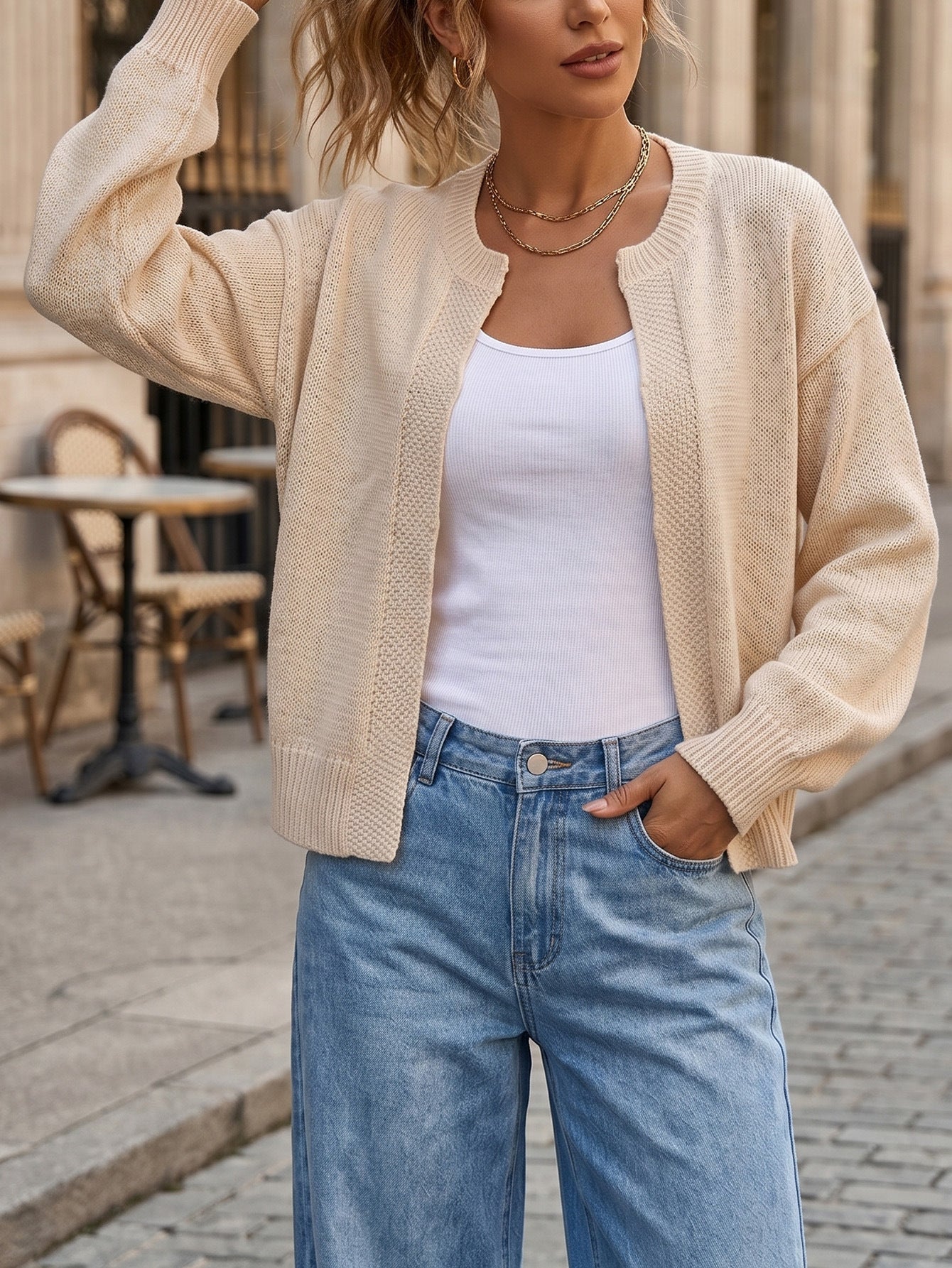 Caelia Open Knit Cardigan