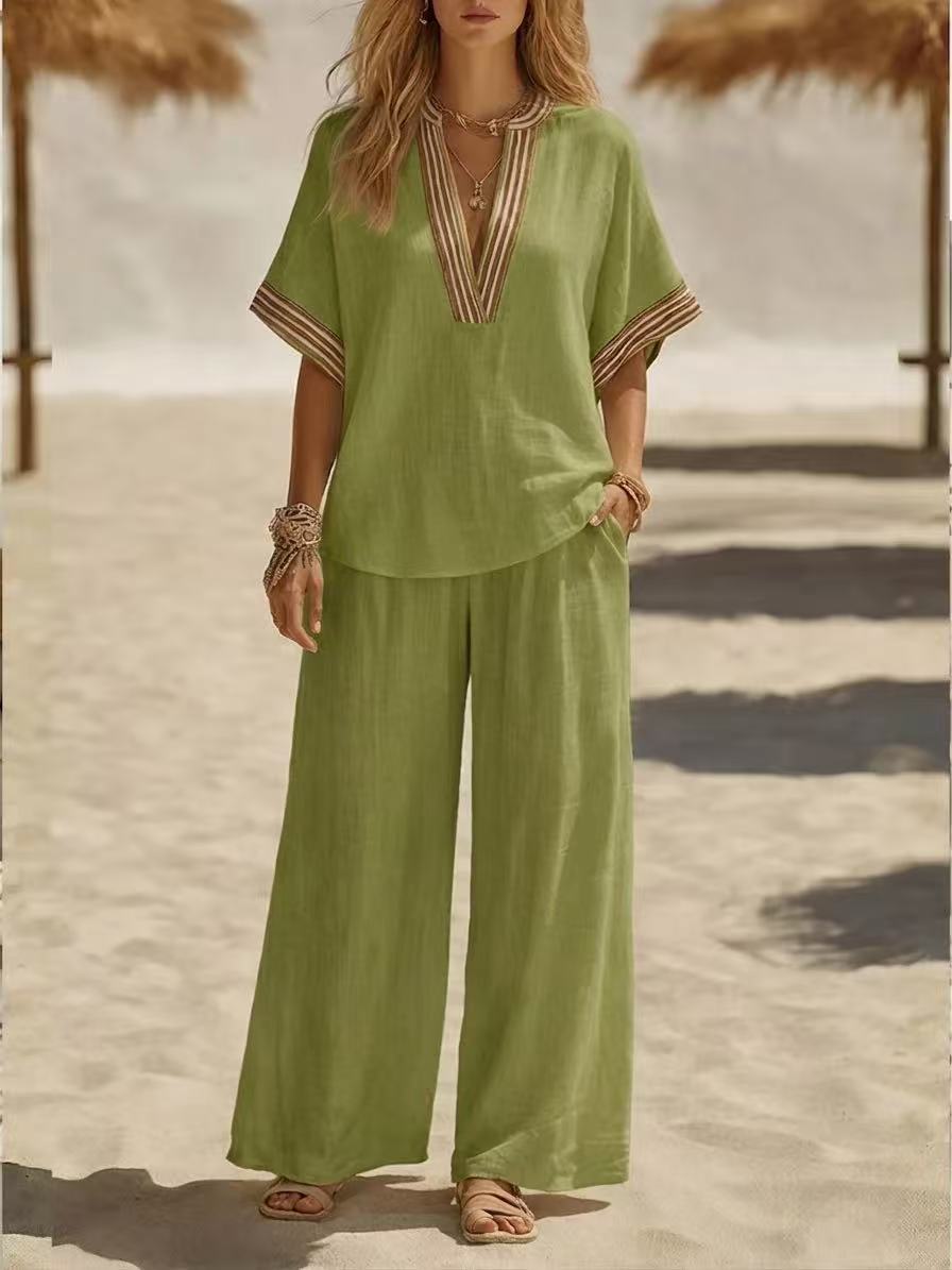 Sable Linen Blend Resort Set