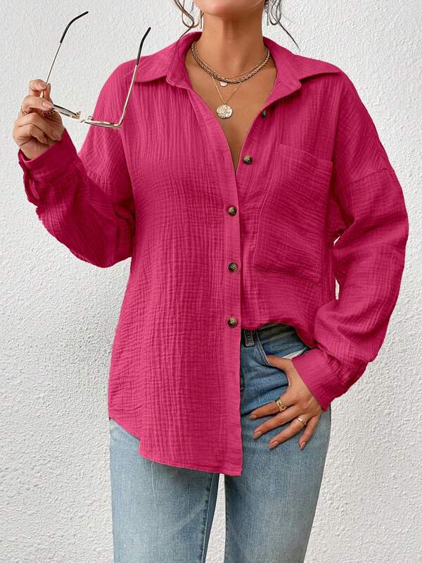 Mireya Lightweight Cotton Gauze Button-Up Shirt