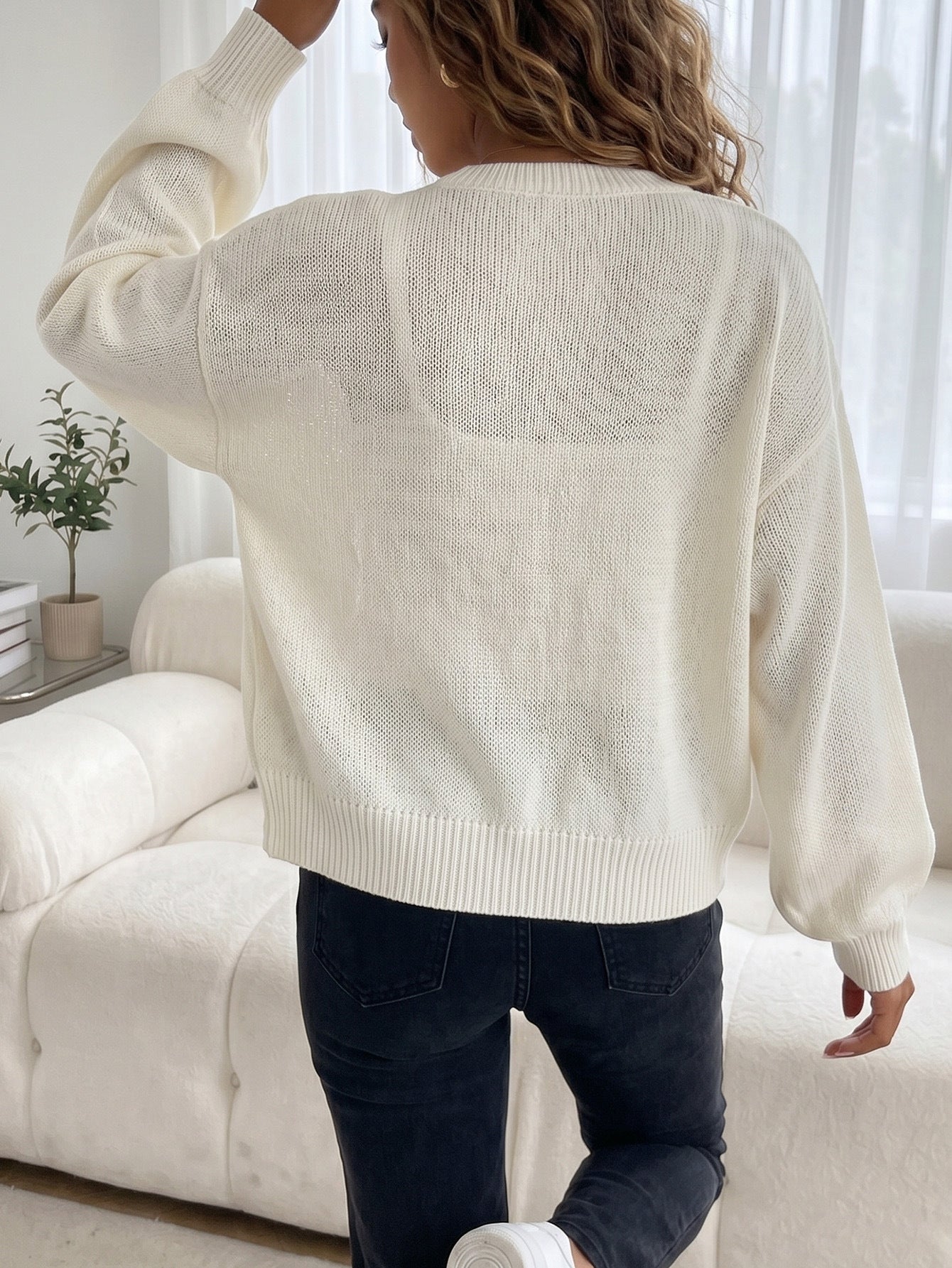 Caelia Open Knit Cardigan