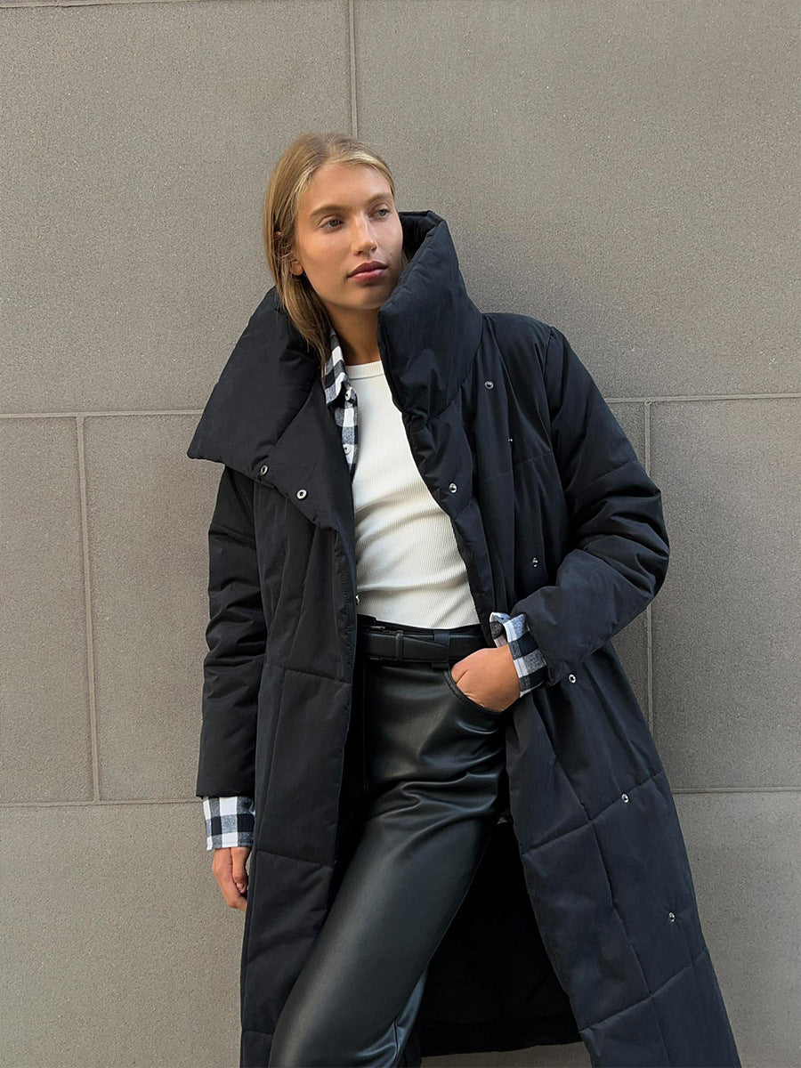 Tessaly Belted Shawl Collar Puffer Coat