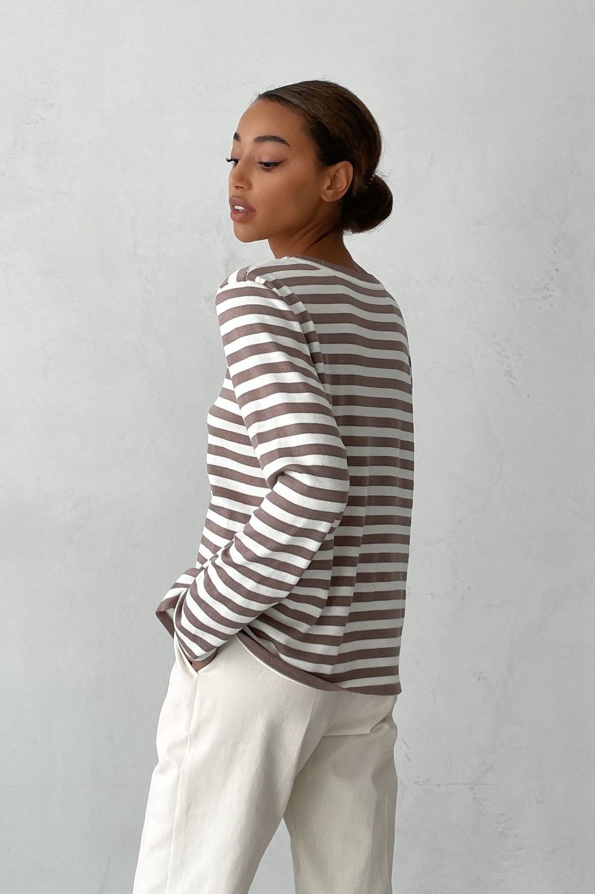 Harlow Striped Crew Neck Knit Sweater