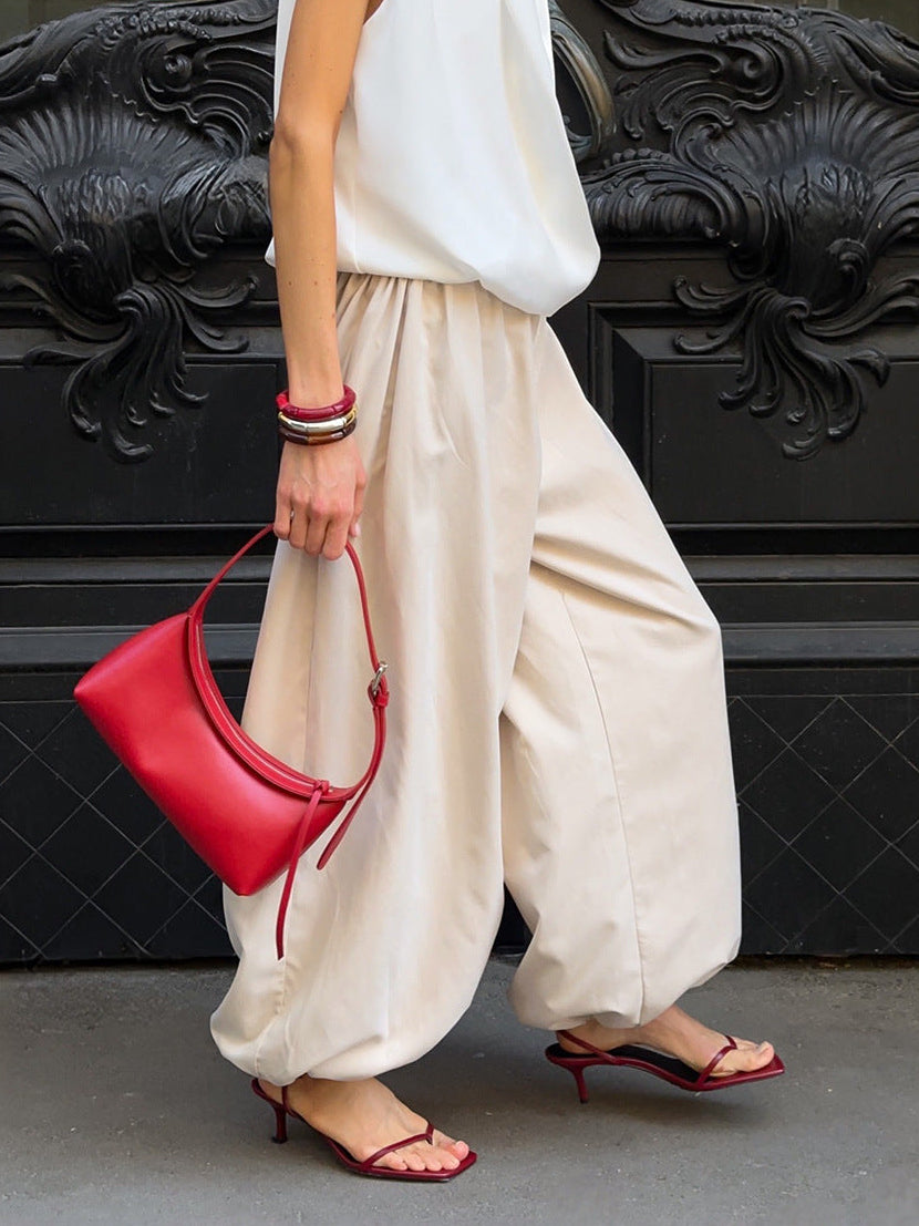 Geraldine Cotton Wide-Leg Balloon Pants