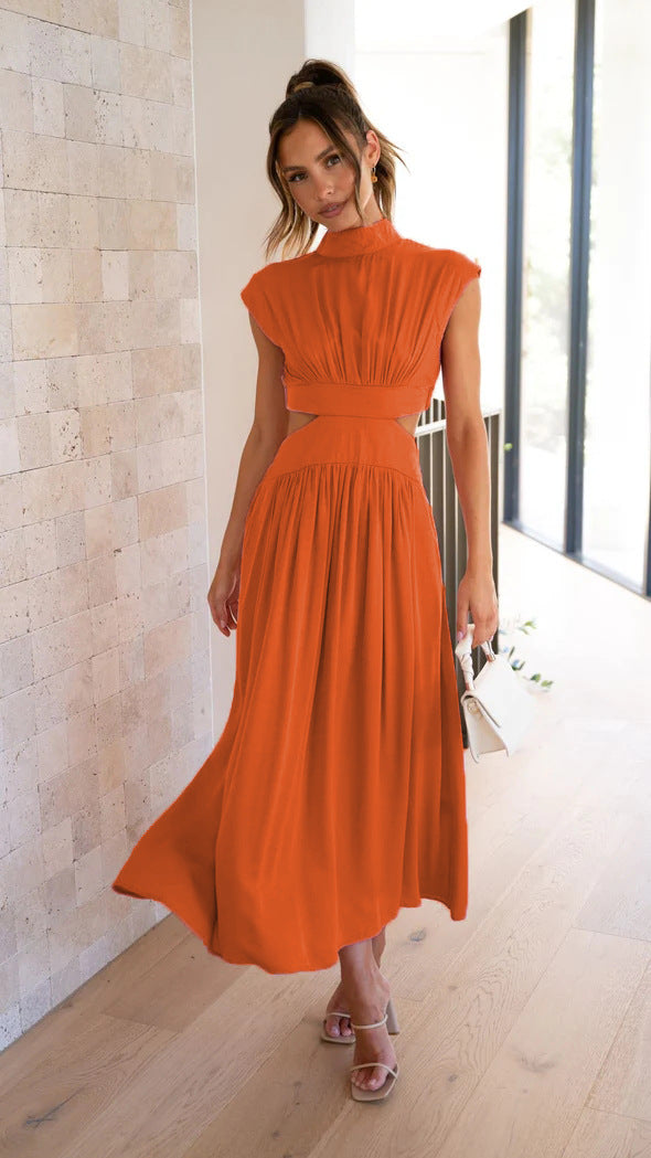 Valeria Elegant Cut-Out Midi Dress