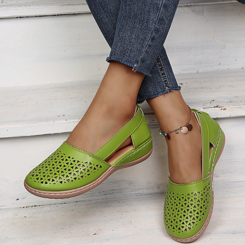 Wide Fit Bunion Shoes Cutout Slip-On Shoes