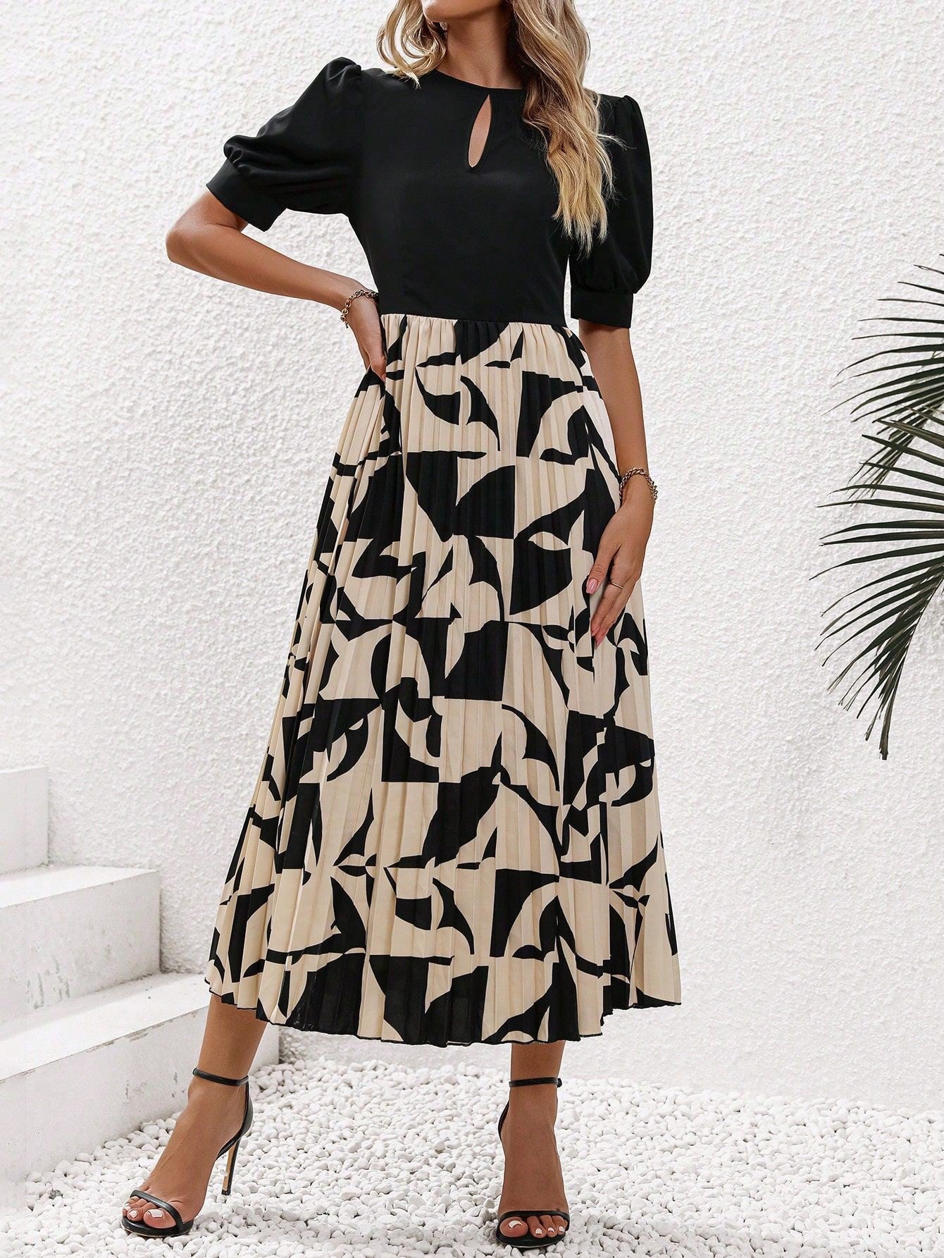 Patricia Elegant Pleated Midi Dress