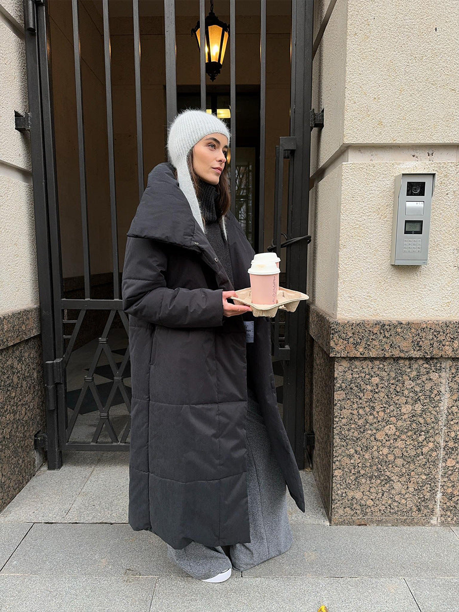 Tessaly Belted Shawl Collar Puffer Coat
