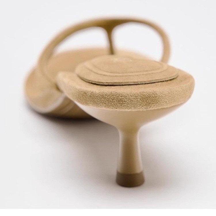Nola Cushioned Kitten Heel Thong Sandals