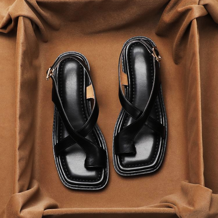 Susan Leather-Look Slingback Sandals