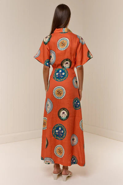 Margo & Main – linen floral collared maxi dress, additional view 13, US women's sizes