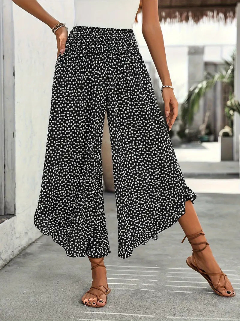Yvonne Dotted Wide Leg Pants