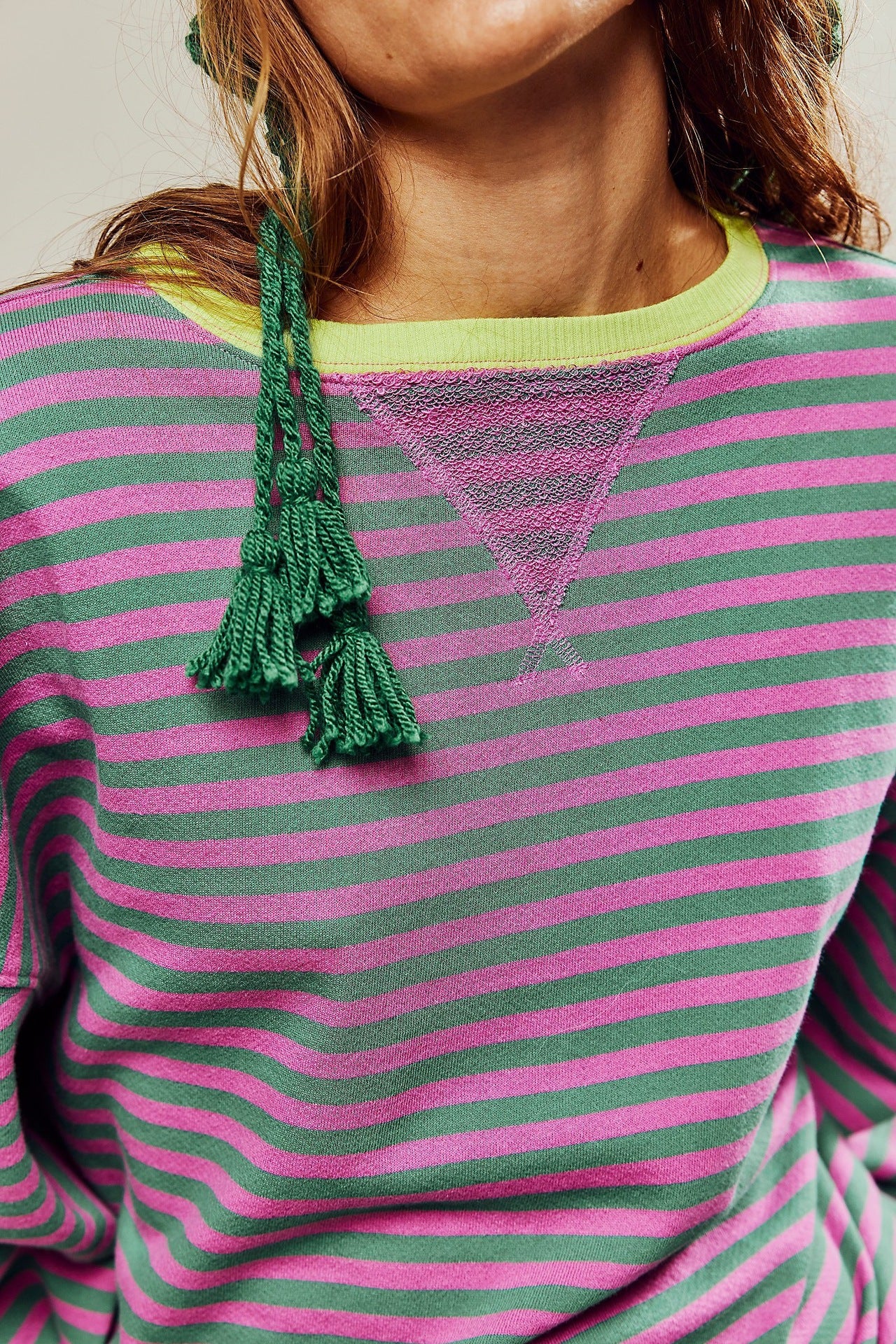 Flore Striped Oversized Crewneck Sweater