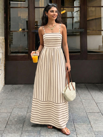 Helen Coastal Stripe Maxi Dress