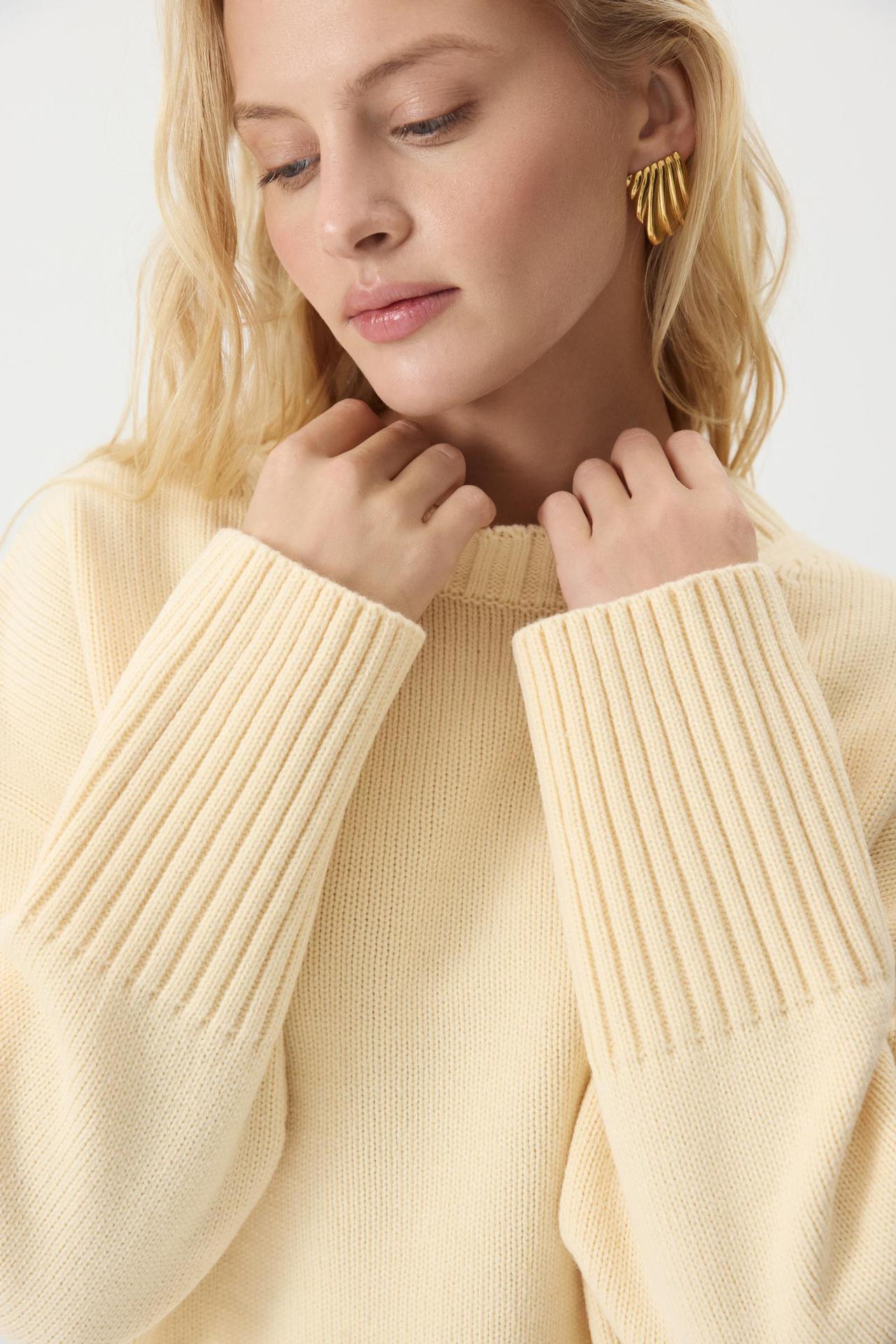 Margo & Main – cotton crew neck drop shoulder sweater, additional view 14, US women's sizes