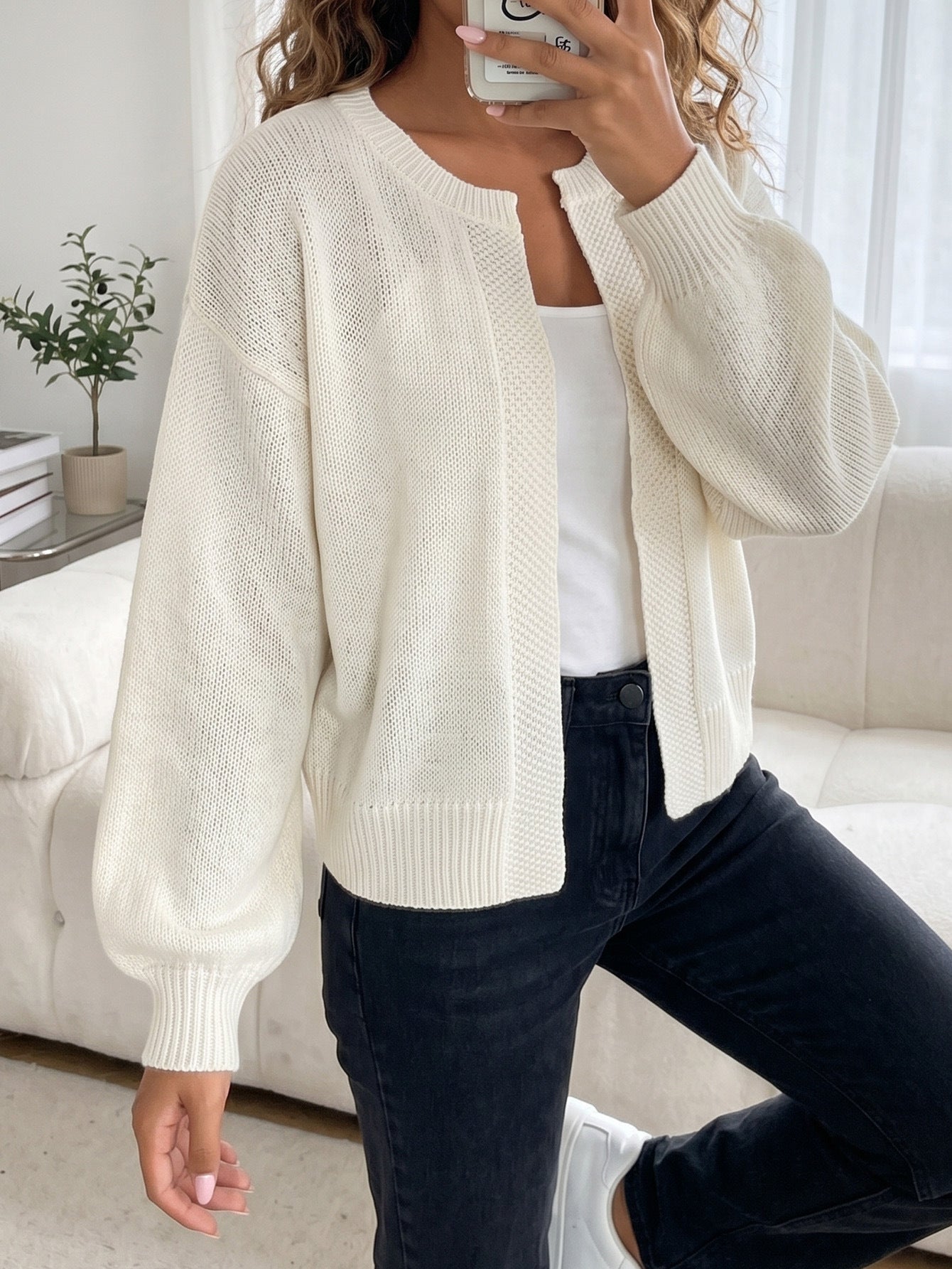 Caelia Open Knit Cardigan