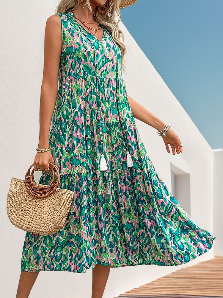 Arlene Printed Resort Midi Dress