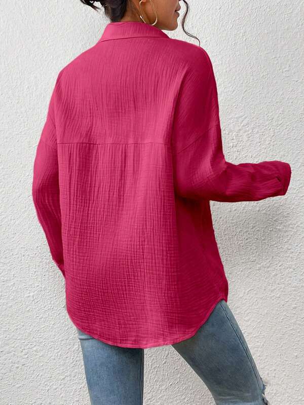 Mireya Lightweight Cotton Gauze Button-Up Shirt