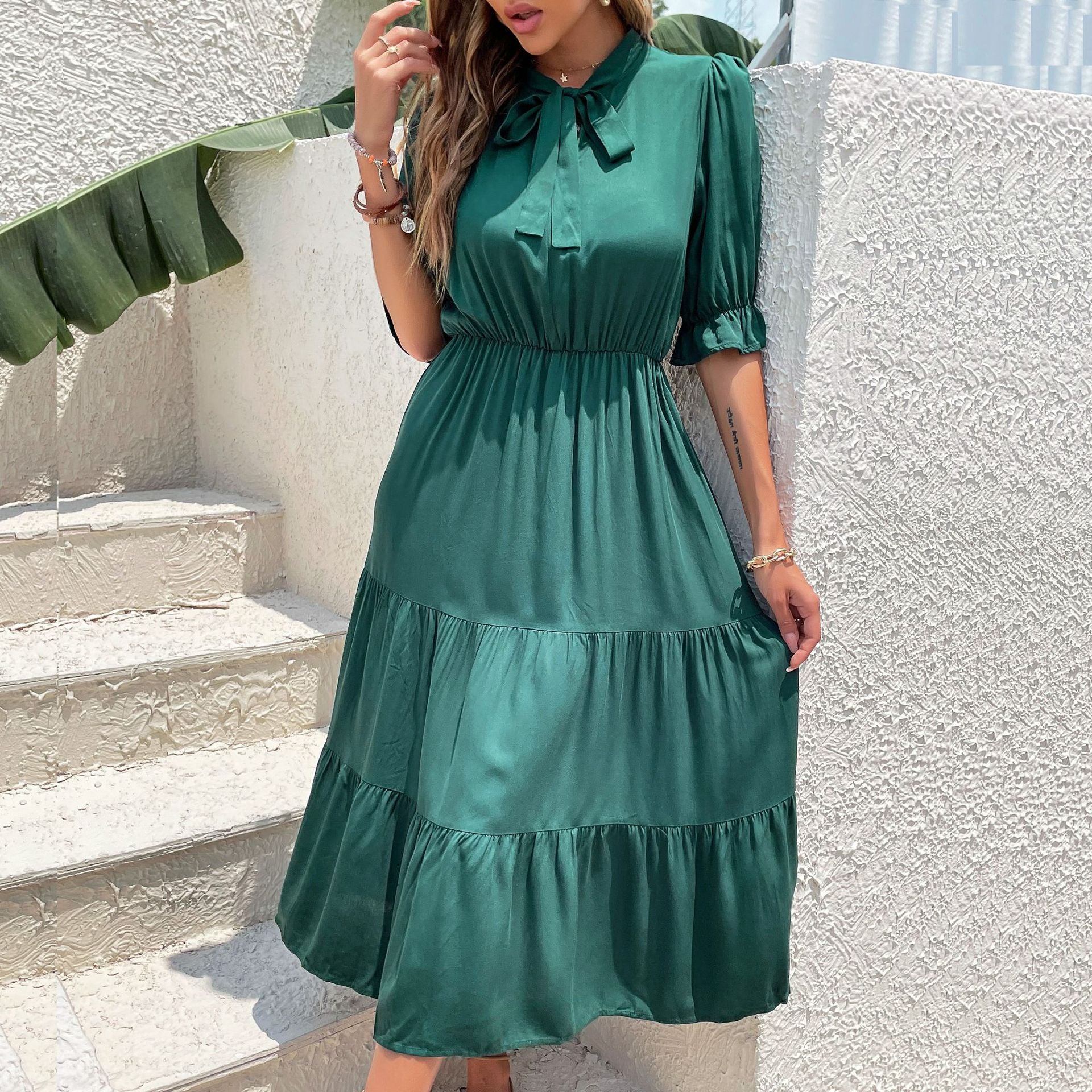 Valencia Flowy A-Line Midi Dress