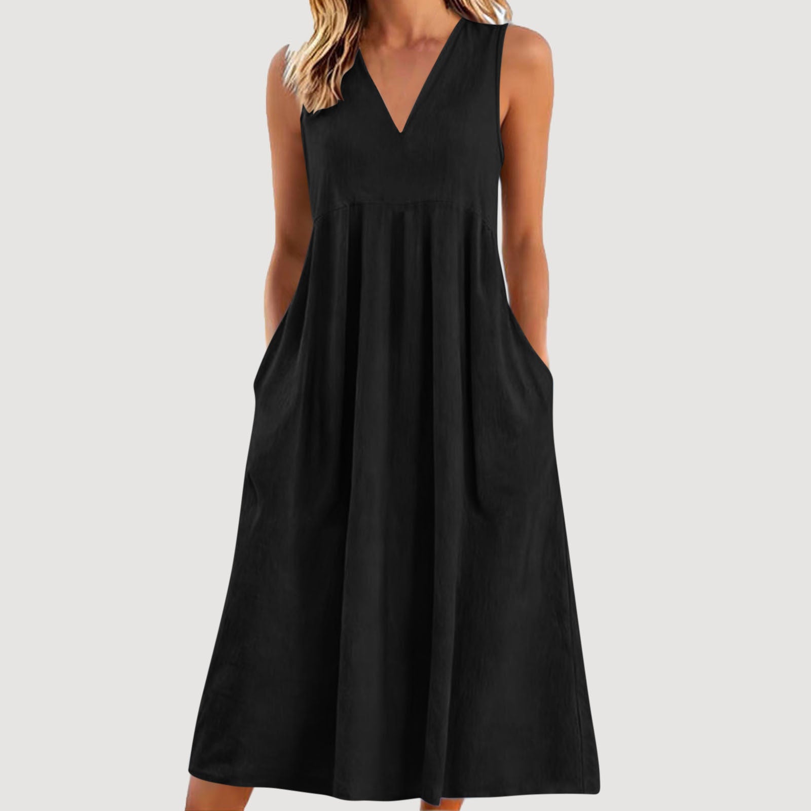 Vanya Cotton Linen Midi Dress
