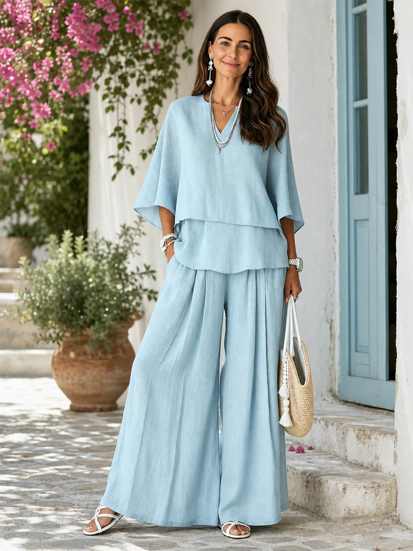 Sera Lightweight Wide Leg Pants Set