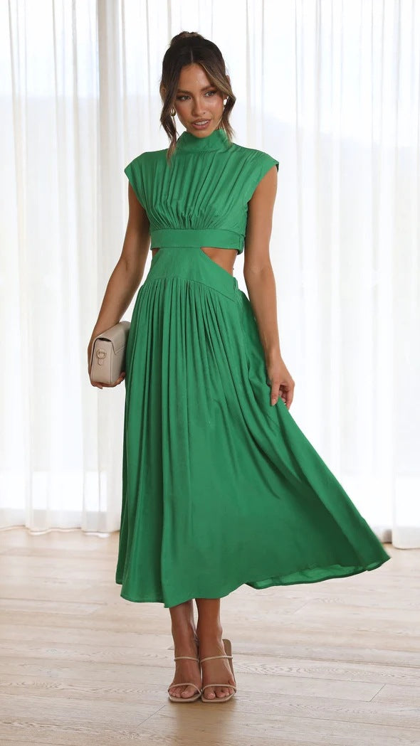 Valeria Elegant Cut-Out Midi Dress