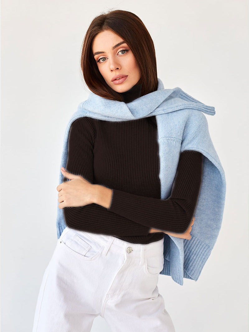 Margo & Main – cotton ribbed knit turtleneck sweater, additional view 29, US women's sizes