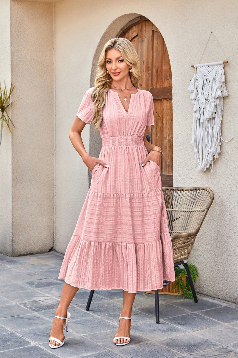 Odalys Tiered Flutter Sleeve Midi Dress